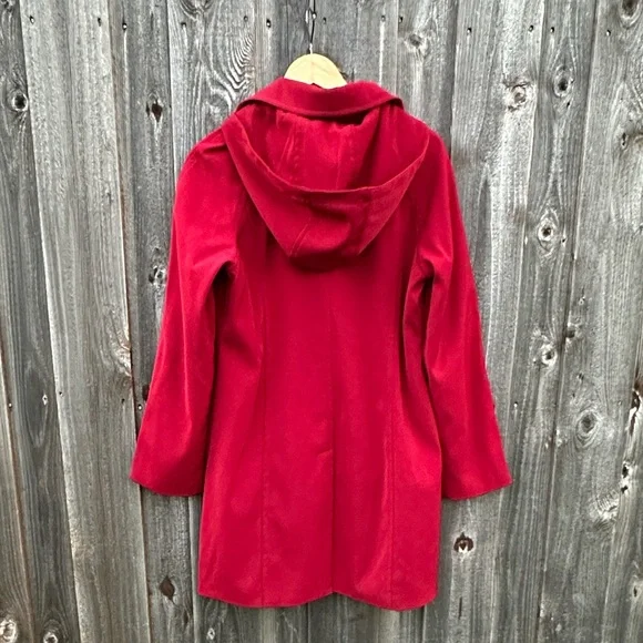 London Fog Women's Bold Red Trench Coat - Picture 6 of 10